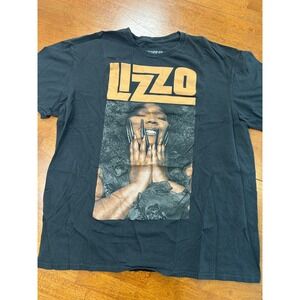 Lizzo Graphic T-Shirt Unisex XL Black Gold Portrait Short Sleeve Cotton Tee